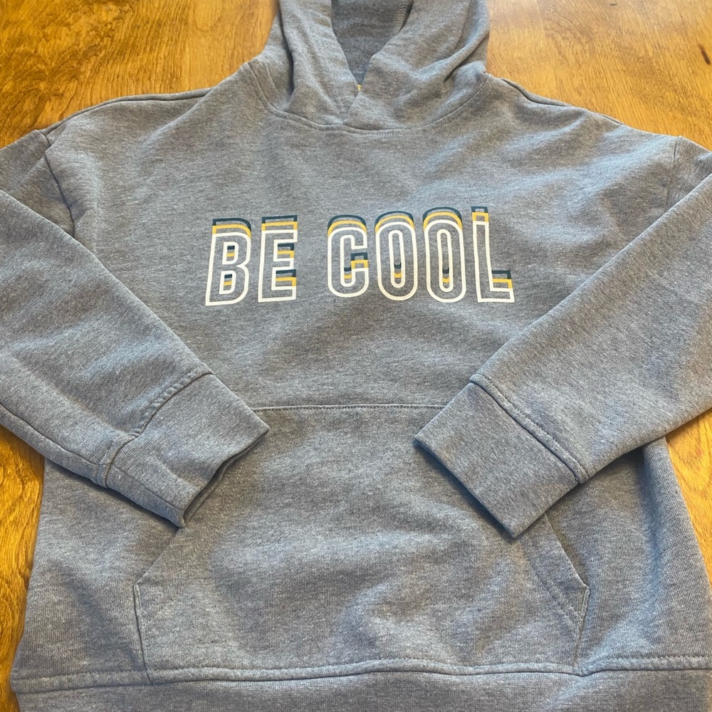 Gray 'Be Cool' Kids Hoodie